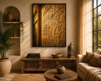 Hieroglyphs print in situ