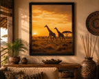 Giraffes print in situ
