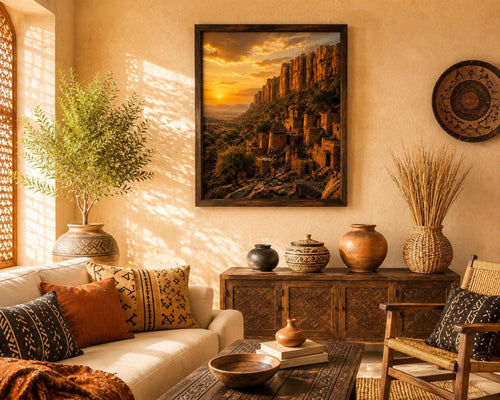 Bandiagara Cliffs print in situ