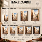 How to order: sizes and frames