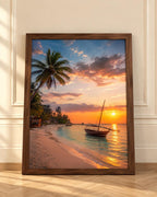 Zanzibar Beach wall art print