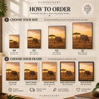 How to order: sizes and frames