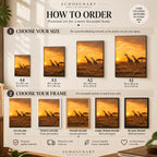 How to order: sizes and frames