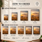 How to order: sizes and frames